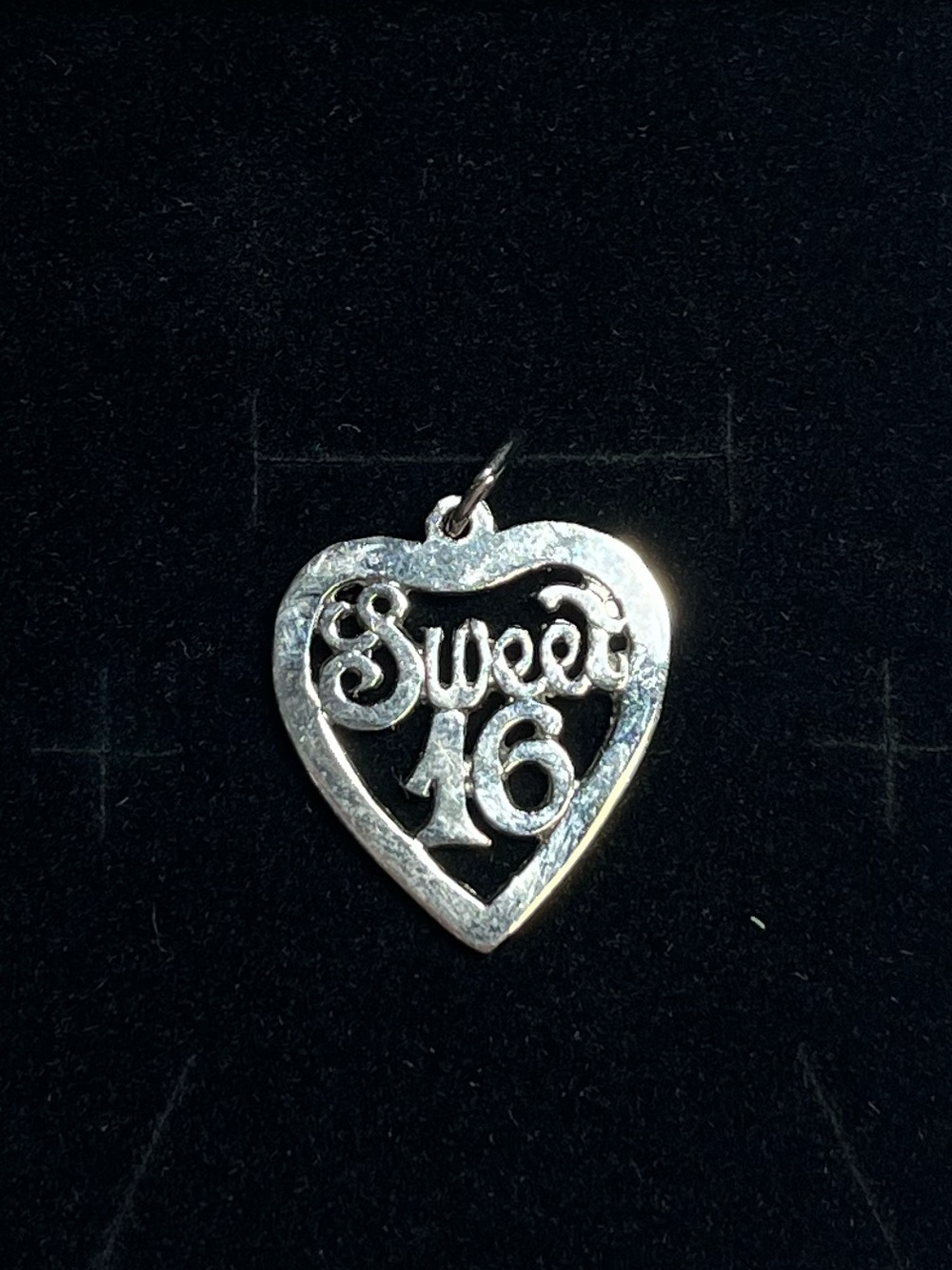 Sterling silver sweet 16 charm